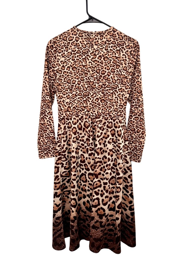 Stylewe Leopard Long Sleeved Dress, Size S, Pockets, Animal Print — image 2 of 5